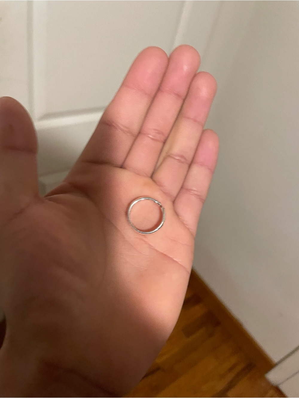 Chrome Hearts Polished Silver Hoop Earring